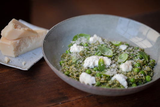 Barley, Quinoa And Pumpkin Seed Risotto With Spring Veg