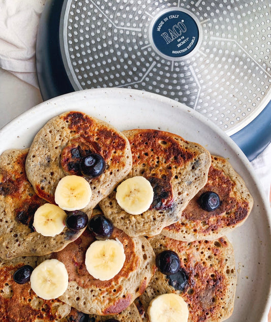 High Protein Blueberry Pancakes