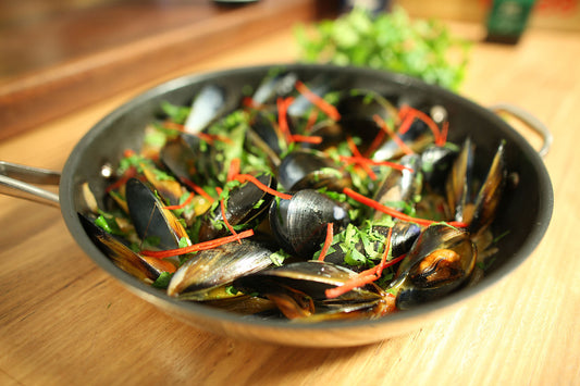 Champagne Mussels