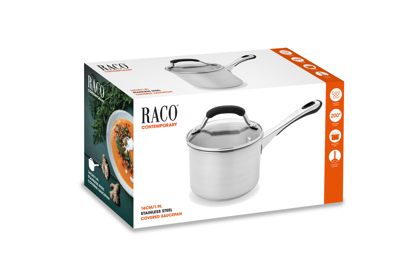 RACO Contemporary Stainless Steel Induction Saucepan 16cm/1.9L