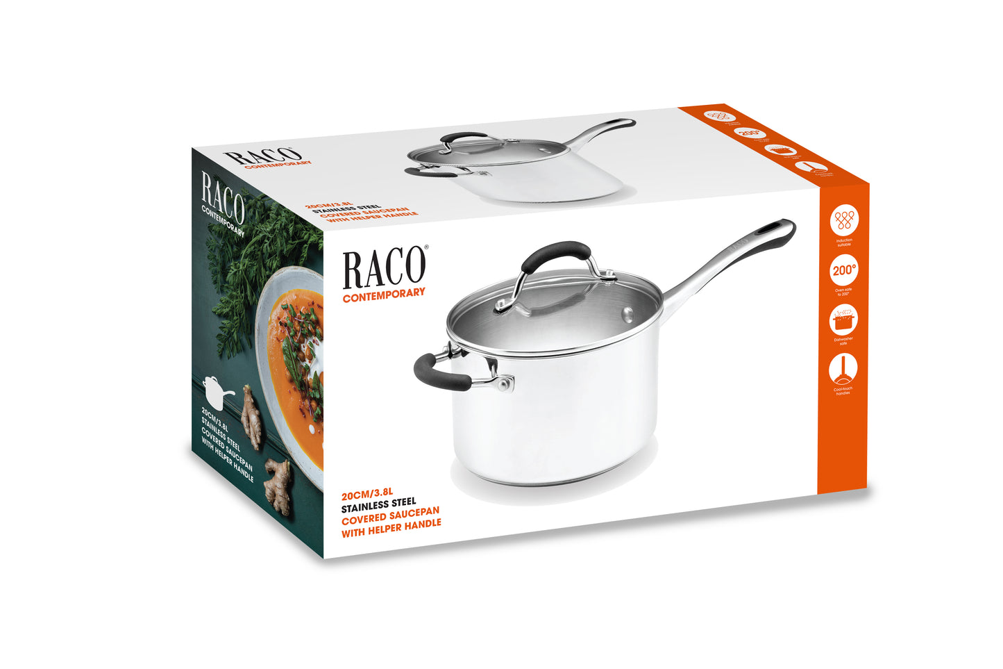 RACO Contemporary Stainless Steel Induction Saucepan 20cm/3.8L